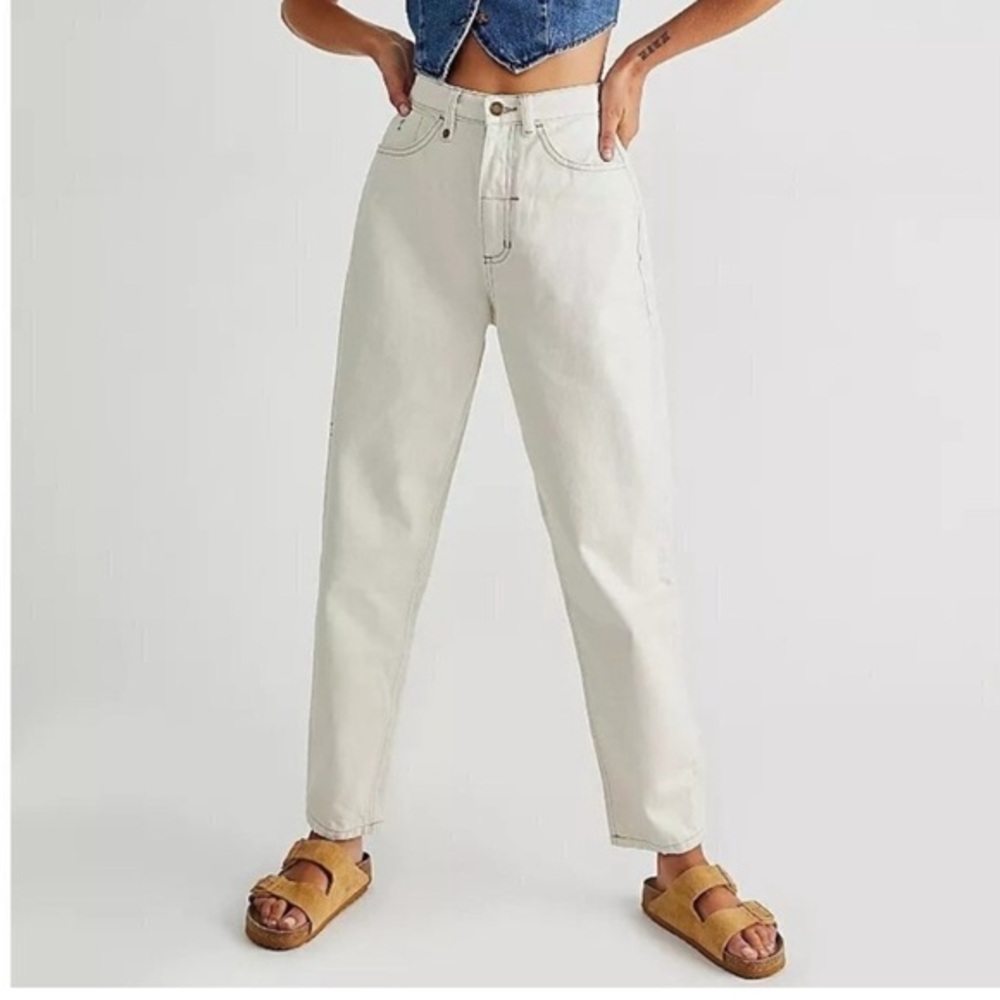 Free People THRILLS Sabina Jeans Women's Size 2 High Rise Cropped Denim New‎